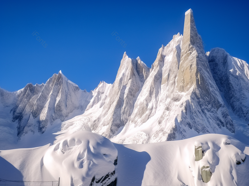 在阳光的照射下冰雪不断融化逐渐显现高山的原始轮廓,高清,摄影图,摄影图片,图片大全,摄影图免费下载